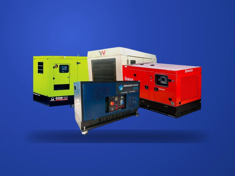 Geradores diesel de 10 a 150 KVA para locação