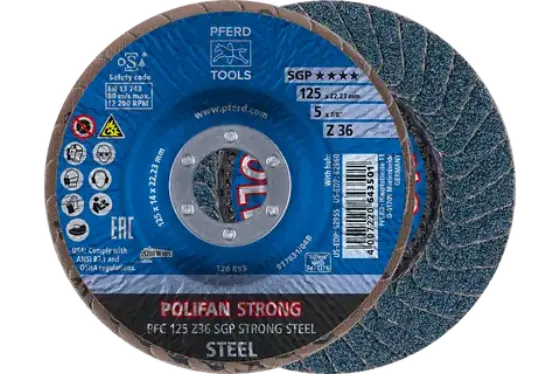 Discos lamelares POLIFAN de alumina de zircônia Z SGP STRONG STEEL ★★★★