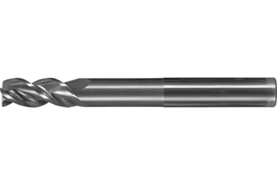 Fresa de topo de carboneto de tungstênio sólido Performance Aluminium com três lâminas HC3N, design de canto chanfrado, extralongo – sistema métrico