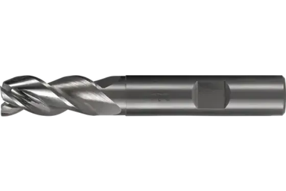 Fresa de topo de carboneto de tungstênio sólido Performance Aluminium com três lâminas HC3N, design de canto chanfrado – sistema métrico
