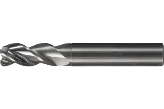 Fresa de topo de carboneto de tungstênio sólido Performance Aluminium com três lâminas HC3N, design de canto radial – sistema métrico
