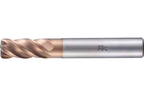 Fresa de topo de carboneto de tungstênio sólido Performance Stainless com quatro lâminas HC4M, design de canto radial – sistema métrico