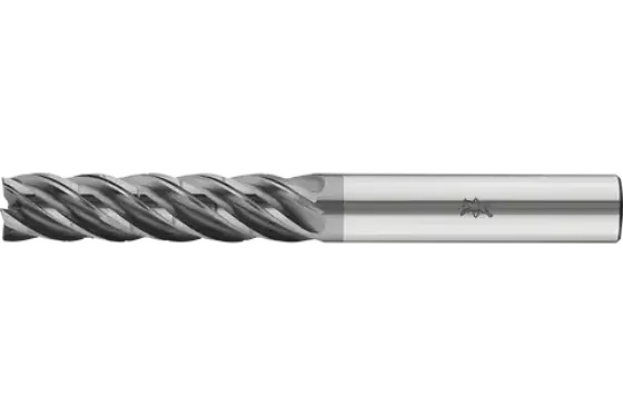 Fresa de topo de carboneto de tungstênio sólido Universal com cinco lâminas UCD5, design de canto radial com quebra-cavacos, 4xD – sistema métrico