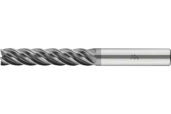 Fresa de topo de carboneto de tungstênio sólido Universal com cinco lâminas UCD5, design de canto radial com quebra-cavacos, 5xD – sistema métrico
