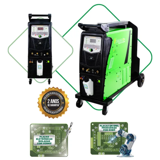 INVERSORA TIG WSME 350 P AC/DC DIGITAL 220V / 380V / 440V TRIF.